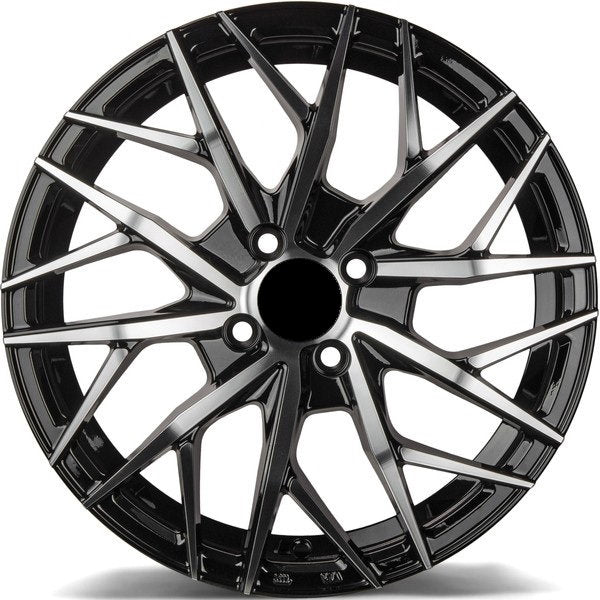 Jante R16 4x100 Black Polished Style | Kia Hyundai Dacia Renault, etc