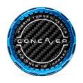Concaver Premium Center Cap - Classic Carbon - Blue Anodized