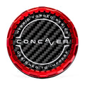 Concaver Premium Center Cap - Classic Carbon - Red Anodized