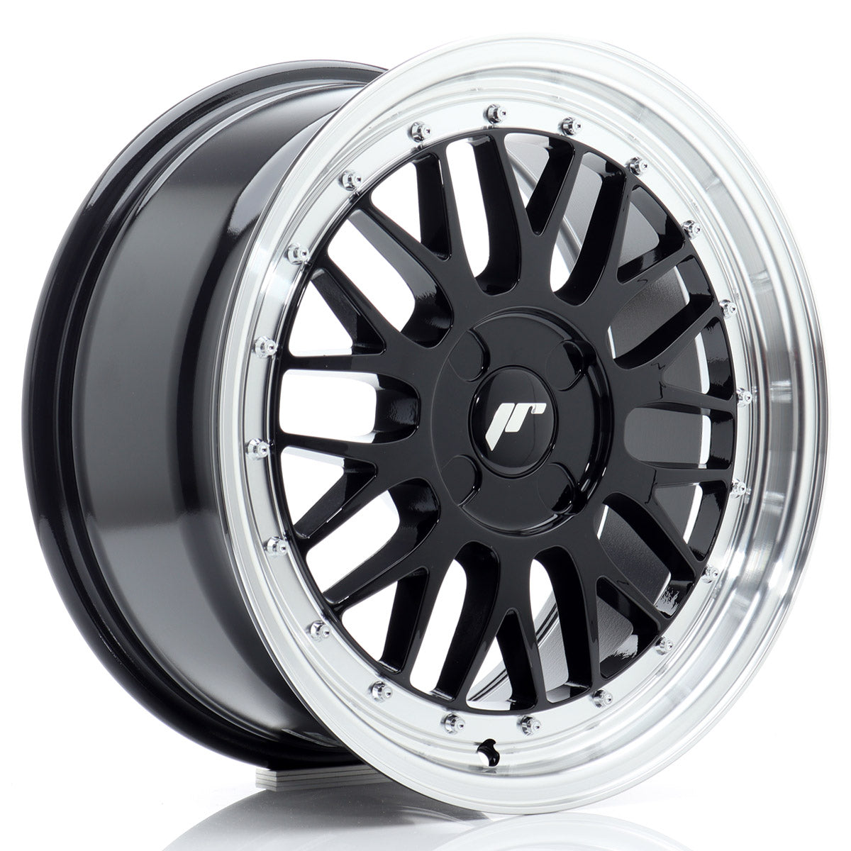 Jante Japan Racing JR23 R17 Gloss Black w/ Machined Lip