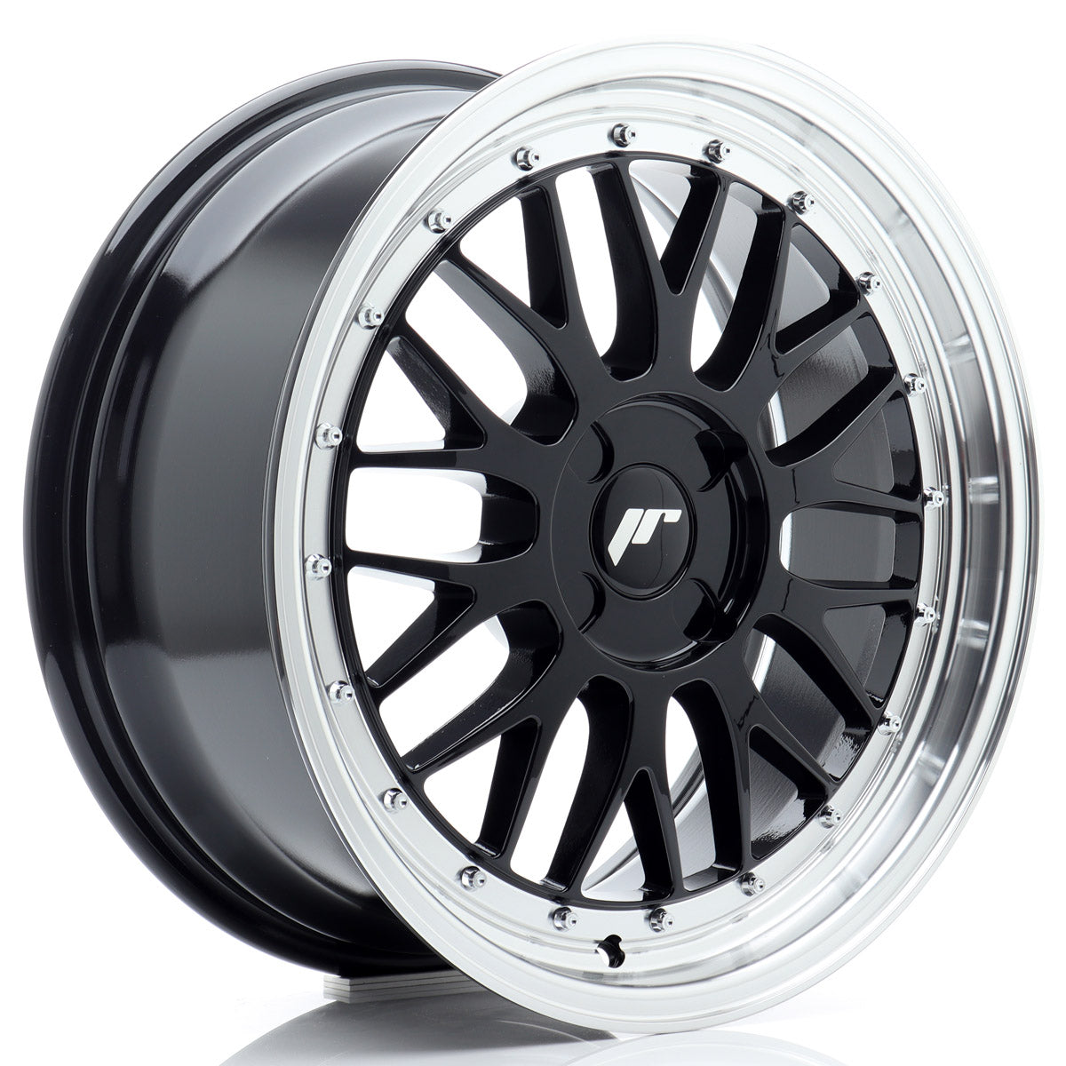 Jante Japan Racing JR23 R18 Gloss Black w/ Machined Lip