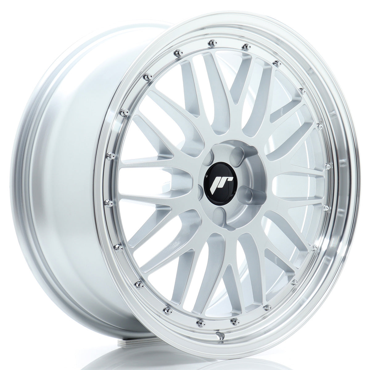 Jante Japan Racing JR23 R20 Hyper Silver w/ Machined Lip