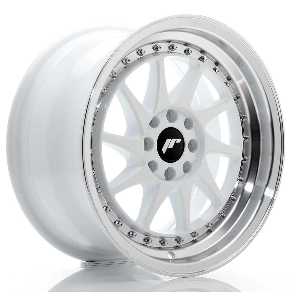 Jante Japan Racing JR26 R16 White w/ Machined Lip