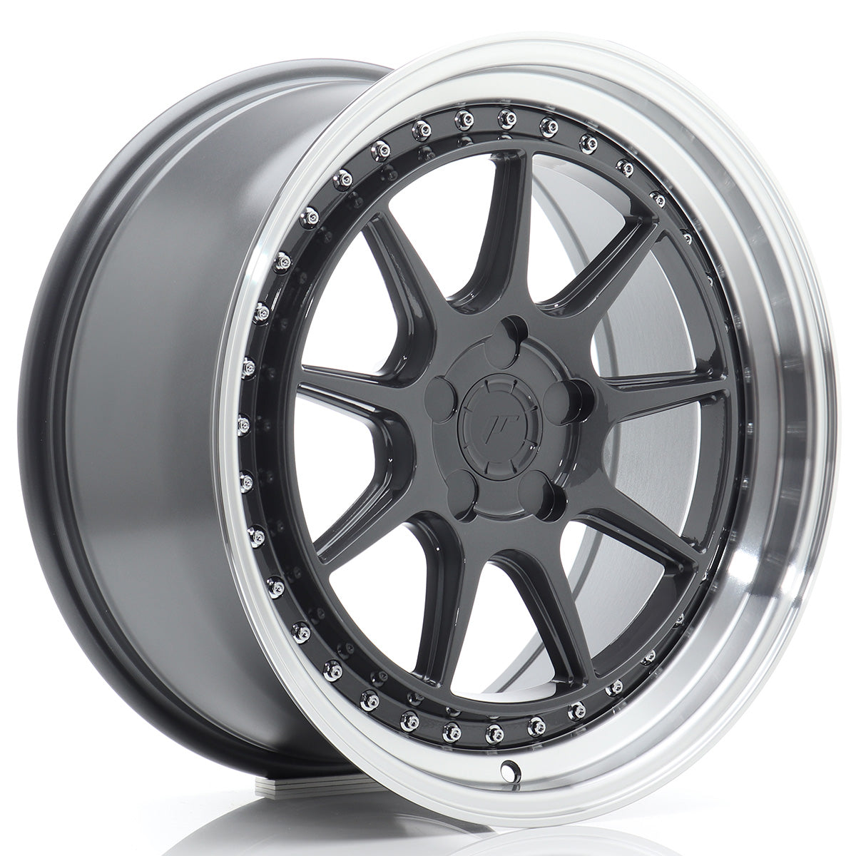 Jante Japan Racing JR47 R18 Hyper Gray w/ Machined Lip