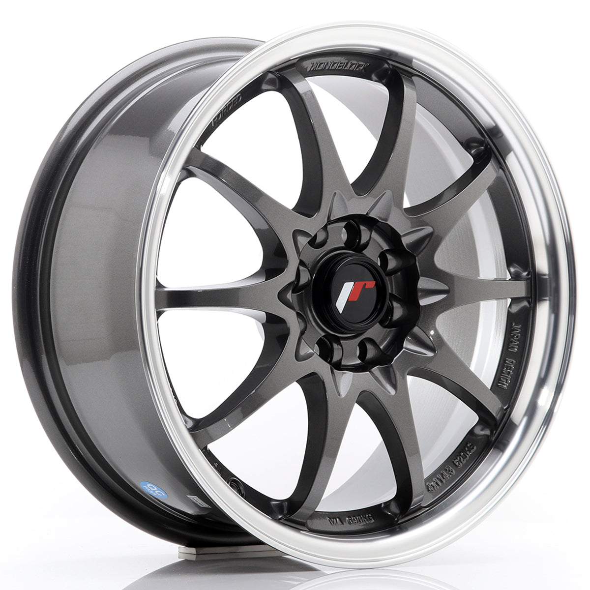 Jante Japan Racing JR5 R16 Gun Metal w/ Machined Lip