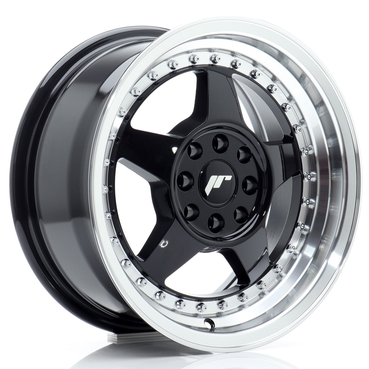 Jante Japan Racing JR6 R15 Gloss Black w/ Machined Lip