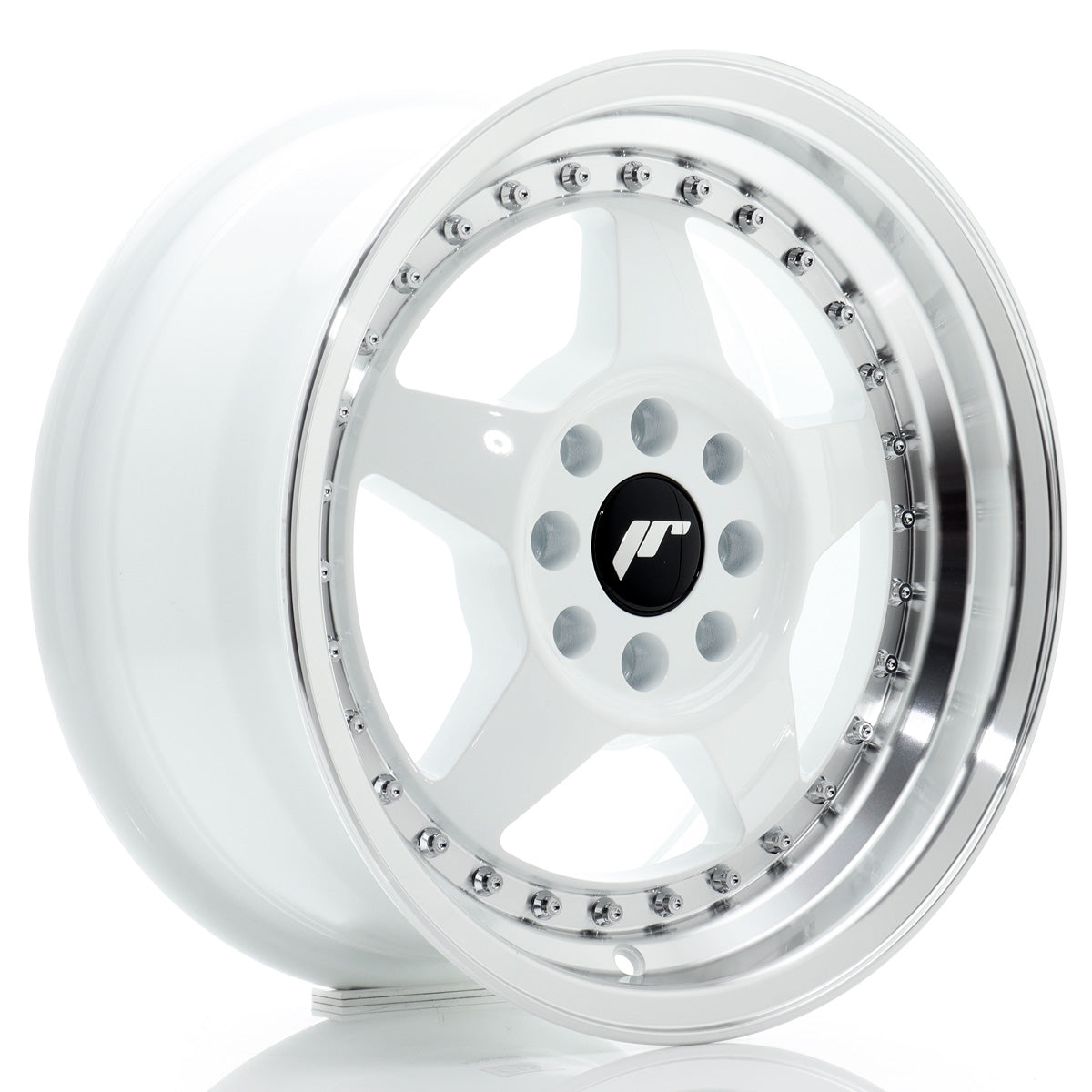 Jante Japan Racing JR6 R15 White w/ Machined Lip