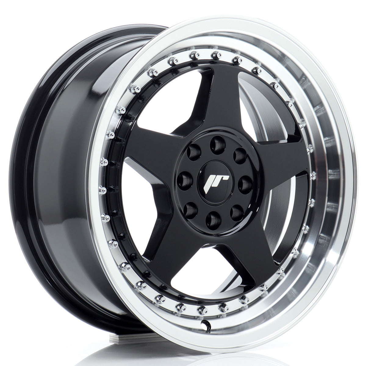 Jante Japan Racing JR6 R16 Gloss Black w/ Machined Lip