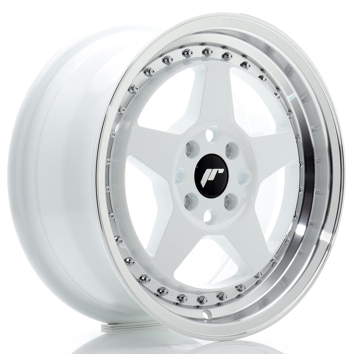 Jante Japan Racing JR6 R16 White w/ Machined Lip