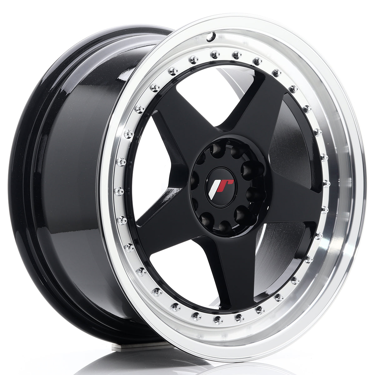 Jante Japan Racing JR6 R18 Gloss Black w/ Machined Lip